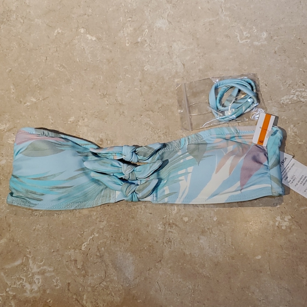 Sistrevolution Tropical Print Strapless Bikini Top
